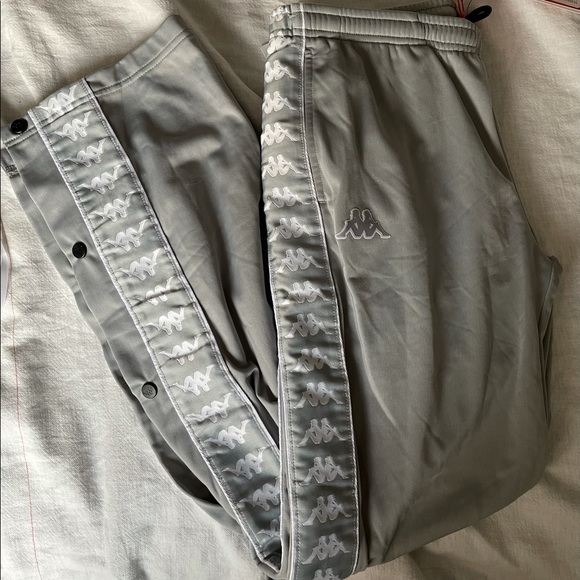 Kappa Pants - NWT Grey kappa snap track pants